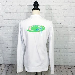 Oakley White Zip-Up Sweatshirt Size L